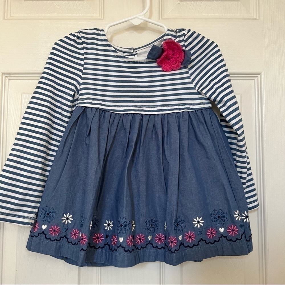 Kids Headquarters|Kids Girl Long Sleeve Dress - Blue Size 3T